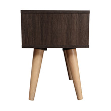Load image into Gallery viewer, Artigo Engineered Wood Bedside Table - Dark Brown &amp; White
