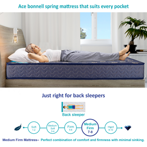 Skyfoam Ace Medium Firm Comfort with Body & Spine Support Bonnell Spring Mattress in Blue Color