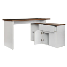 Load image into Gallery viewer, TADesign Alfie Engineered Wood Office Desk in Grey Oak &amp; White Color
