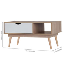 Load image into Gallery viewer, TADesign Alford Coffee Table in Sonoma Oak &amp; White Color
