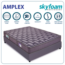 Load image into Gallery viewer, Skyfoam Amplex Memory Foam Medium Soft Comfort with Body &amp; Spine Support Orthopedic Bonded Foam Mattress in Charcoal Grey Color

