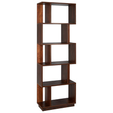Load image into Gallery viewer, TADesign Cassidy 5 Tier Book Shelf in English Oak Brown &amp; English Oak Red Color
