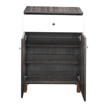 Load image into Gallery viewer, TADesign Lego Engineered Wood 3 Door Shoe Rack and Cabinet - Wenge and White

