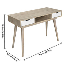 Load image into Gallery viewer, TADesign Artigo Engineered Wood Study and Office Desk - Sonoma Oak and White
