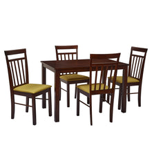 Load image into Gallery viewer, TADesign Fiesta 6 Seater Solid Wood Dining Set  in Walnut &amp; Light Green Color
