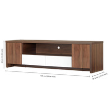 Load image into Gallery viewer, Fusion TV Cabinet &amp; Home Entertainment Unit in Walnut &amp; Glossy White Finish

