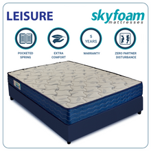 Load image into Gallery viewer, Skyfoam Lesiure Medium Firm Comfort with Zero Partner Disturbance Pocket Spring Mattress in Off White Color
