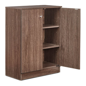 TADesign Muo-6007 3 Shelves Multipurpose Storage Bookshelf in Dark Walnut Color