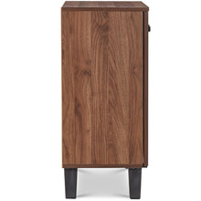 Load image into Gallery viewer, TADesign Paxton 2 Door Shoe Cabinet in Walnut Color
