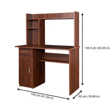 Load image into Gallery viewer, TADesign Quatro-3 Study Desk &amp; Office Table in English Oak Brown Color
