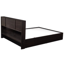 Load image into Gallery viewer, TADesign Tonja Queen Size Box Storage Bed with Headboad Storage in Walnut Color
