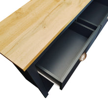 Load image into Gallery viewer, TADesign Carden Side Board in Euro Oak &amp; Aqua Blue Color

