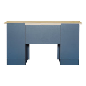 TADesign Carden Desk in Euro Oak & Aqua Blue Color