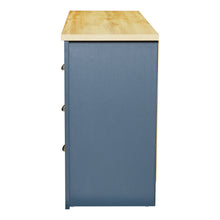 Load image into Gallery viewer, TADesign Carden Desk in Euro Oak &amp; Aqua Blue Color
