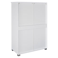 Load image into Gallery viewer, TADesign Asten Shoe Cabinet in White &amp; Black Color
