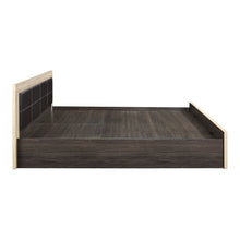 Load image into Gallery viewer, TADesign Laurel King Bed with Hydraulic &amp; Box Storage in Dark Brown &amp; White Oak Color
