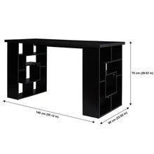 Load image into Gallery viewer, TADesign Victoria Study Table &amp; Office Desk in Black Color
