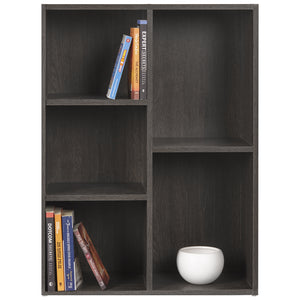 TADesign Muo-6013 5 Shelves Multipurpose Storage Bookshelf in Dark Walnut Color