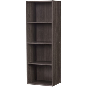 TADesign Muo-6019 4 Shelves Multipurpose Storage Bookshelf in Dark Walnut Color
