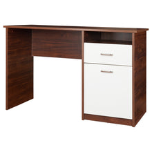 Load image into Gallery viewer, TADesign Airon Study Desk &amp; Office Table in English Oak Brown &amp; White Color

