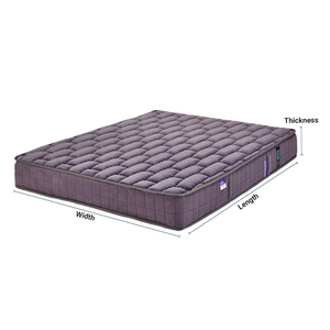Skyfoam Amplex Memory Foam Medium Soft Comfort with Body & Spine Support Orthopedic Bonded Foam Mattress in Charcoal Grey Color