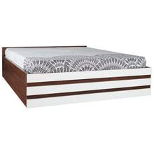 Load image into Gallery viewer, TADesign Brianna Queen Size Bed without Storage in English Oak Brown &amp; White Color
