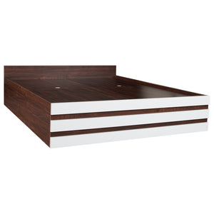 TADesign Brianna Queen Size Bed without Storage in English Oak Brown & White Color