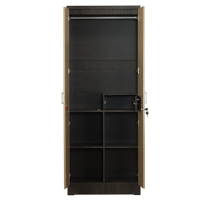 TADesign Brio 2 Door Wardrobe in Dark Walnut & Sonoma Oak Color