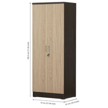 Load image into Gallery viewer, TADesign Brio 2 Door Wardrobe in Dark Walnut &amp; Sonoma Oak Color
