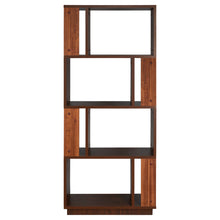 Load image into Gallery viewer, TADesign Cassidy 4 Tier Book Shelf in English Oak Brown &amp; English Oak Red Color
