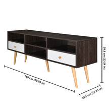 Load image into Gallery viewer, TADesign Rio 2D TV Unit in Dark Walnut &amp; Glossy White Color
