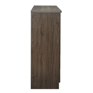 TADesign Yera Engineered Wood Chest Of 5 Drawers - Dark Brown
