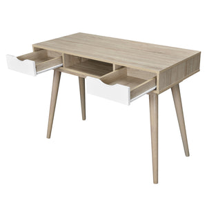 TADesign Artigo Engineered Wood Study and Office Desk - Sonoma Oak and White