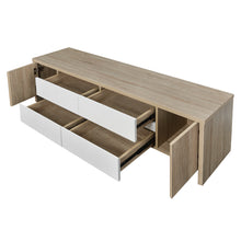 Load image into Gallery viewer, TADesign Fusion Engineered Wood TV Entertainment Unit - Sonoma Oak &amp; High Gloss White
