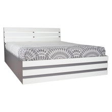 Load image into Gallery viewer, TADesign Electa Queen Size Hydraulic Storage Bed in Slate Grey &amp; White Color
