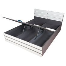 Load image into Gallery viewer, TADesign Electa Queen Size Hydraulic Storage Bed in Slate Grey &amp; White Color
