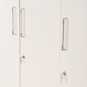 TADesign Ender 3 Door Wardrobe in English Oak Brown & White Color
