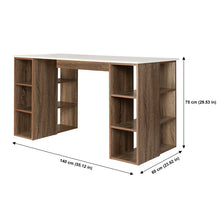 Load image into Gallery viewer, TADesign Fozia Study Table &amp; Office Desk in Grey Oak &amp; White Color
