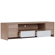 Load image into Gallery viewer, TADesign Fusion 2D TV Unit in Sonoma Oak &amp; Glossy White Color
