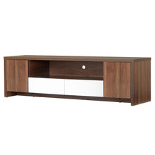 Load image into Gallery viewer, Fusion TV Cabinet &amp; Home Entertainment Unit in Walnut &amp; Glossy White Finish
