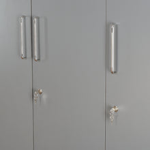 Load image into Gallery viewer, TADesign Gemma 3 Door Wardrobe in English Oak Red &amp; Slate Grey Color
