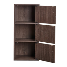Load image into Gallery viewer, TADesign Muo-6016 3 Shelves Multipurpose Storage Bookshelf in Dark Walnut Color
