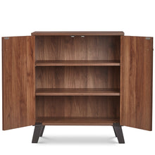 Load image into Gallery viewer, TADesign Paxton 2 Door Shoe Cabinet in Walnut Color
