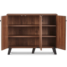 Load image into Gallery viewer, TADesign Paxton 3 Door Shoe Cabinet in Walnut Color
