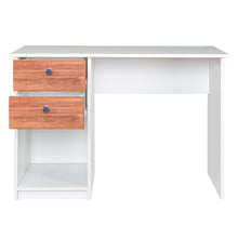 Load image into Gallery viewer, TADesign Quatro Study Desk &amp; Office Table in White &amp; English Oak Red Color
