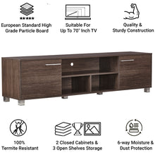 Load image into Gallery viewer, TADesign Robust TV Cabinet and Home Entertainment Unit in Dark Walnut Color

