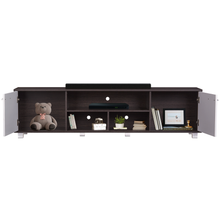 Load image into Gallery viewer, TADesign Robust TV Cabinet and Home Entertainment Unit in Dark Walnut &amp; White Color
