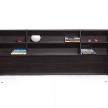 Load image into Gallery viewer, TADesign Tonja Queen Size Box Storage Bed with Headboad Storage in Walnut Color
