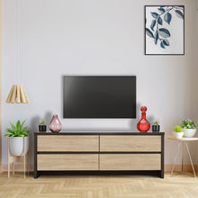 Load image into Gallery viewer, TADesign Stylex Engineered Wood TV Entertainment Unit - Dark Brown &amp; Sonoma Oak
