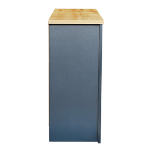 TADesign Carden Side Board in Euro Oak & Aqua Blue Color